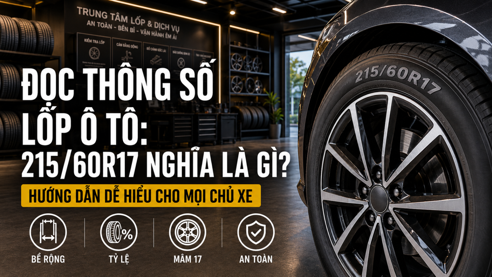 ĐỌC THÔNG SỐ LỐP Ô TÔ: 215/60R17 NGHĨA LÀ GÌ? HƯỚNG DẪN DỄ HIỂU CHO MỌI CHỦ XE