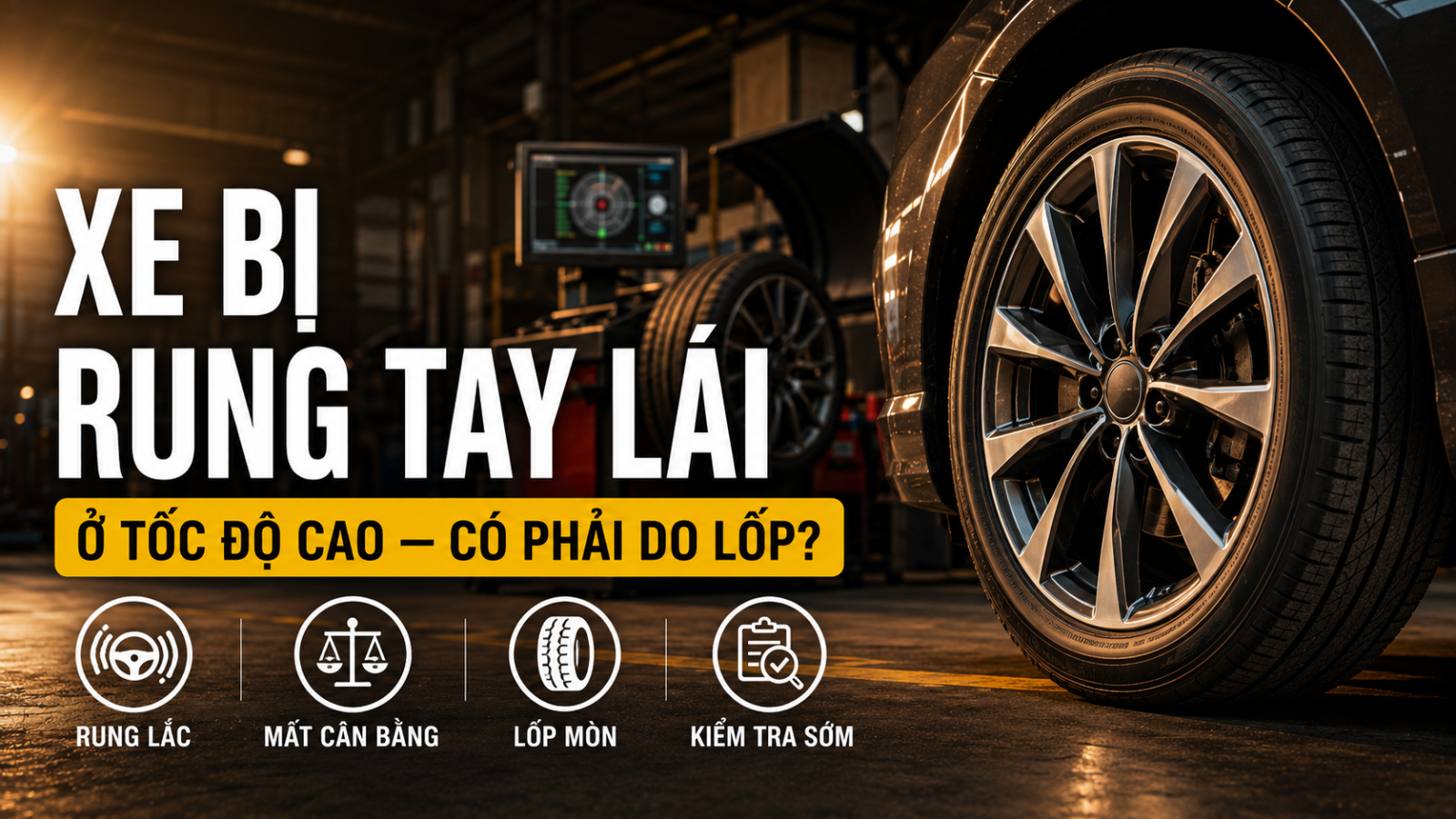 XE BỊ RUNG TAY LÁI Ở TỐC ĐỘ CAO — CÓ PHẢI DO LỐP?