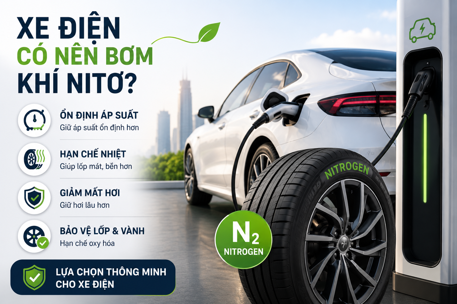 Xe Điện Có Nên Bơm Khí Nitơ Không?