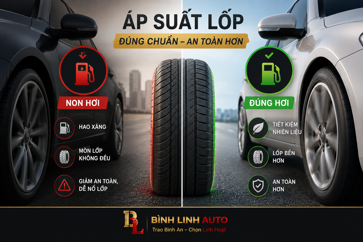 Lốp Non Hơi Ảnh Hưởng Thế Nào Đến Nhiên Liệu Và An Toàn?