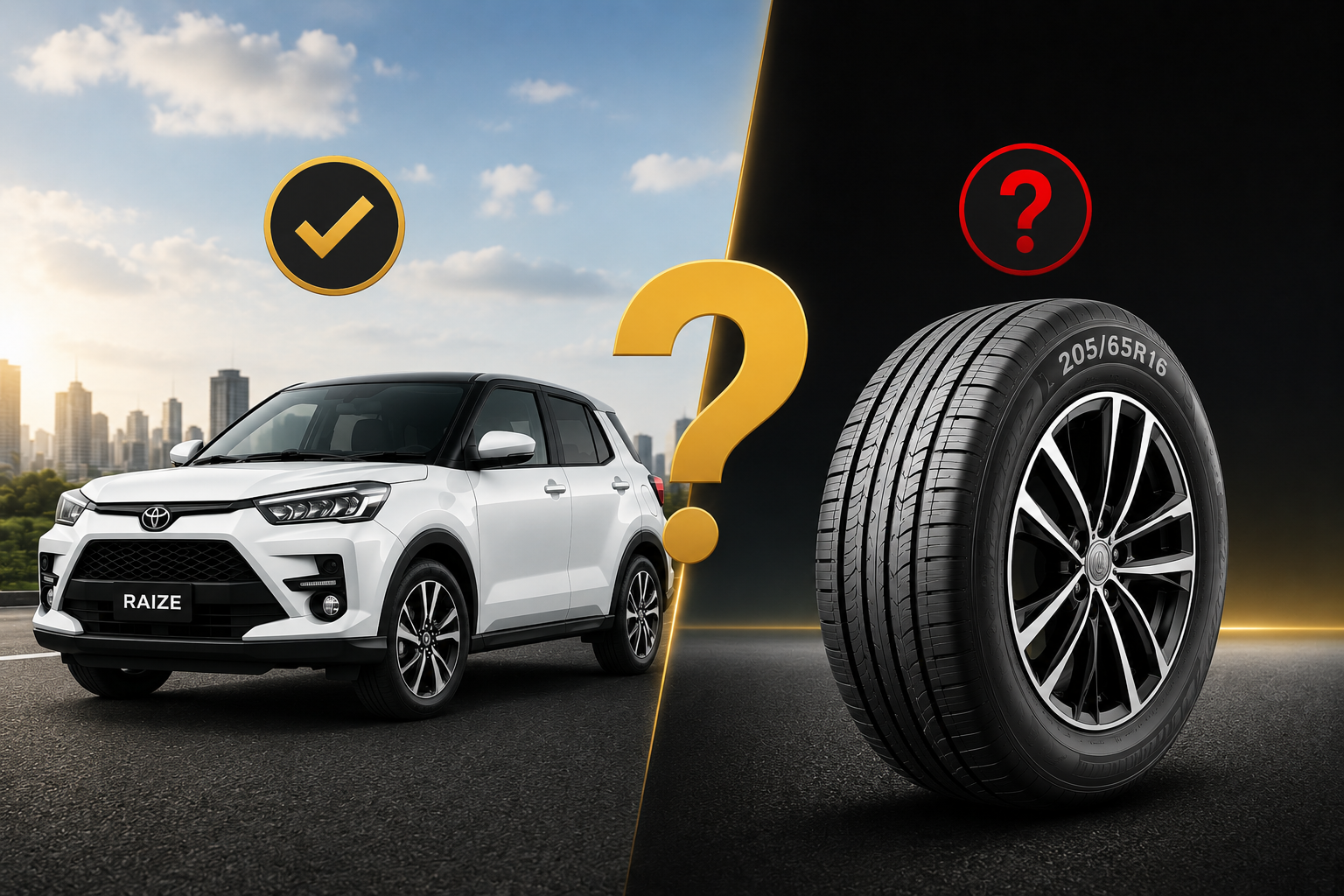 Raize có nên lên lốp 205 không?