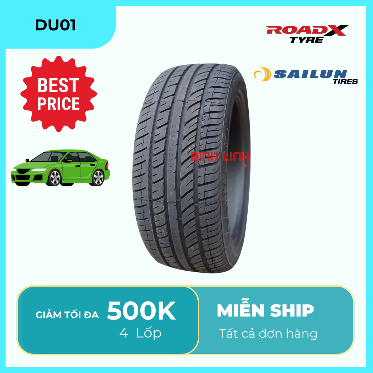 LỐP ROADX 235/50ZR18 101W XL DU01