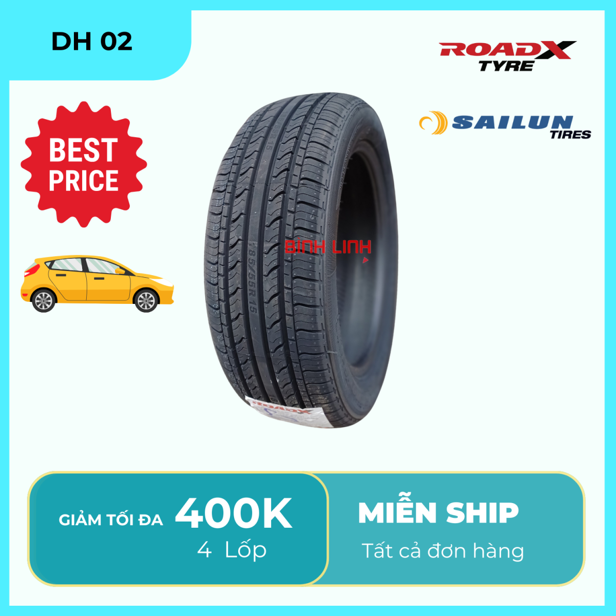 LỐP ROADX 225/65R17 102H DH02