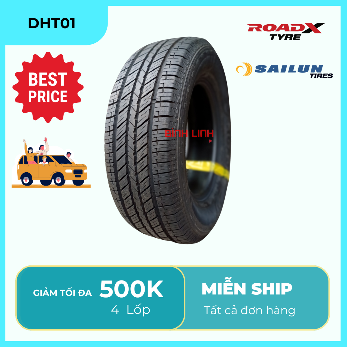 LỐP ROADX 235/60R18 107H XL DHT01