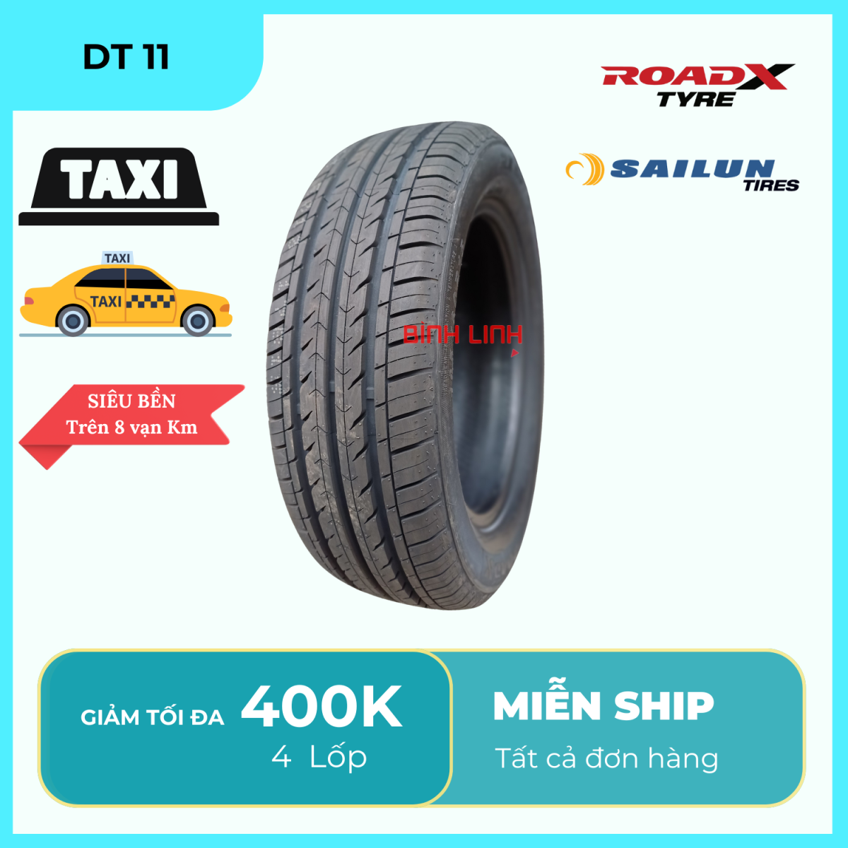 LỐP ROADX 165/60R14 75H DT11